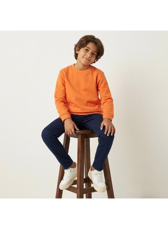 هورس بولو سويت شيرت للاطفال سادة , برتقالى - Image 1