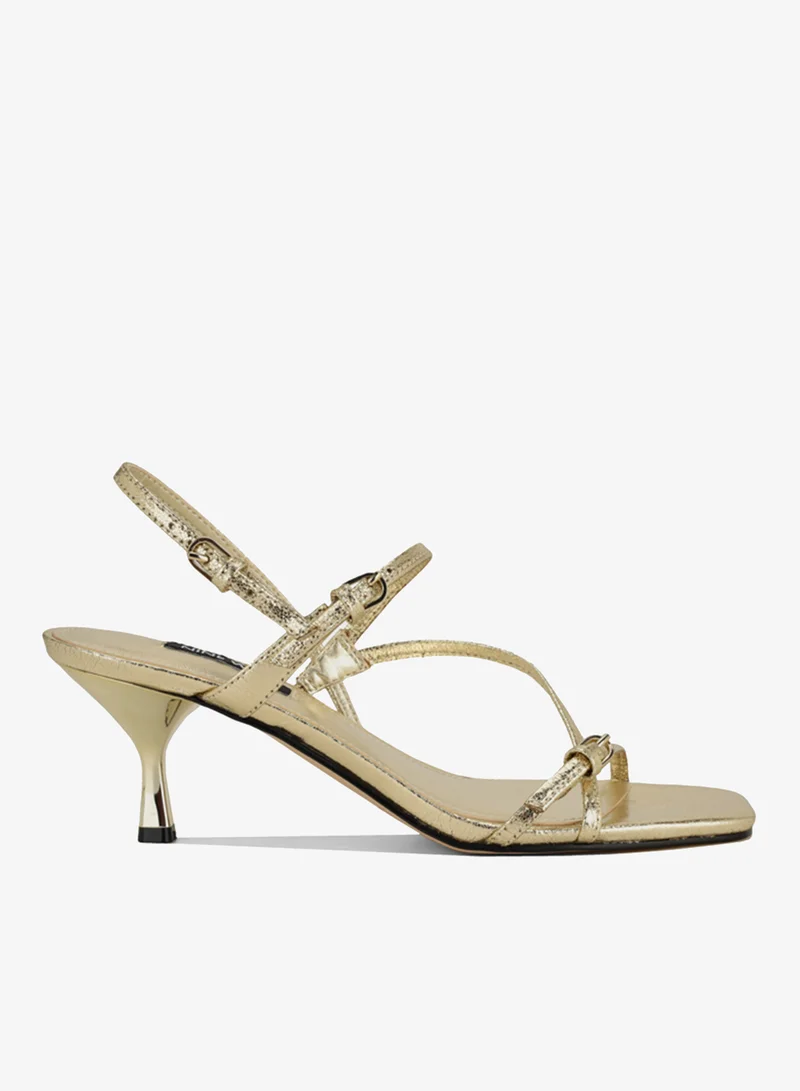Multi Strap Mid Heel Sandals