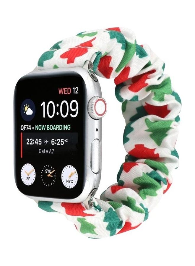 HuHa Fabric Hair Ring Replacement Strap Watchband For Apple Watch Series 7/6/SE/5/4/3/2/1 41/40/38mm Multicolour - Image 2