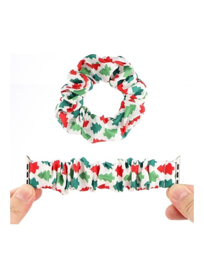 HuHa Fabric Hair Ring Replacement Strap Watchband For Apple Watch Series 7/6/SE/5/4/3/2/1 41/40/38mm Multicolour - Image 5