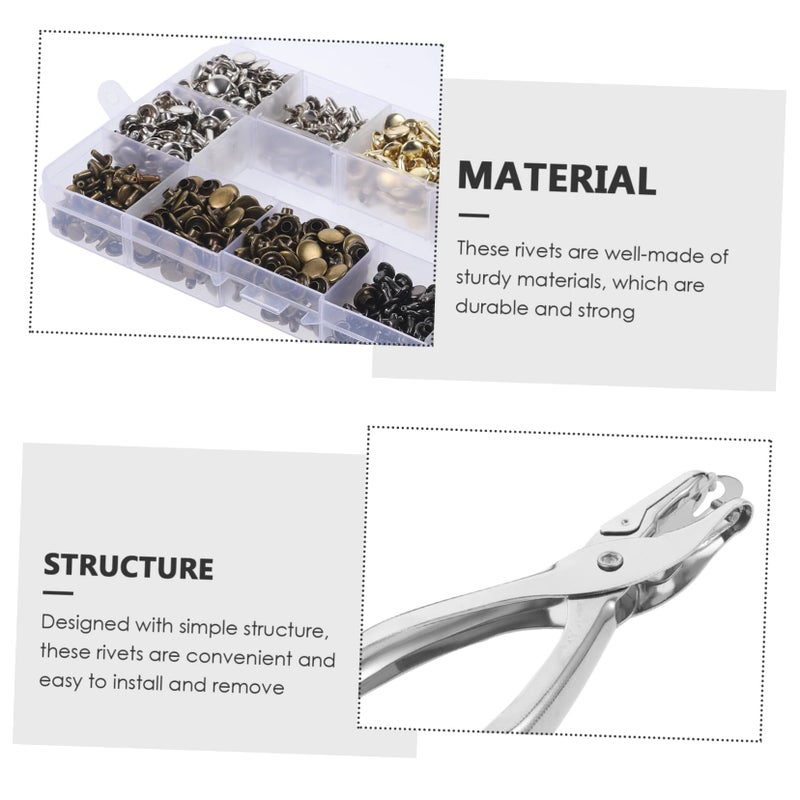 480 Sets DIY Leathercraft Rivet Press Kit for Purse Wallet Suitcase Punk Rivet Spikes - Image 4