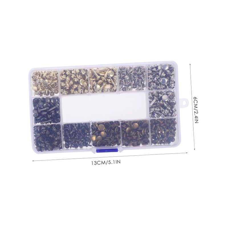 480 Sets DIY Leathercraft Rivet Press Kit for Purse Wallet Suitcase Punk Rivet Spikes - Image 5
