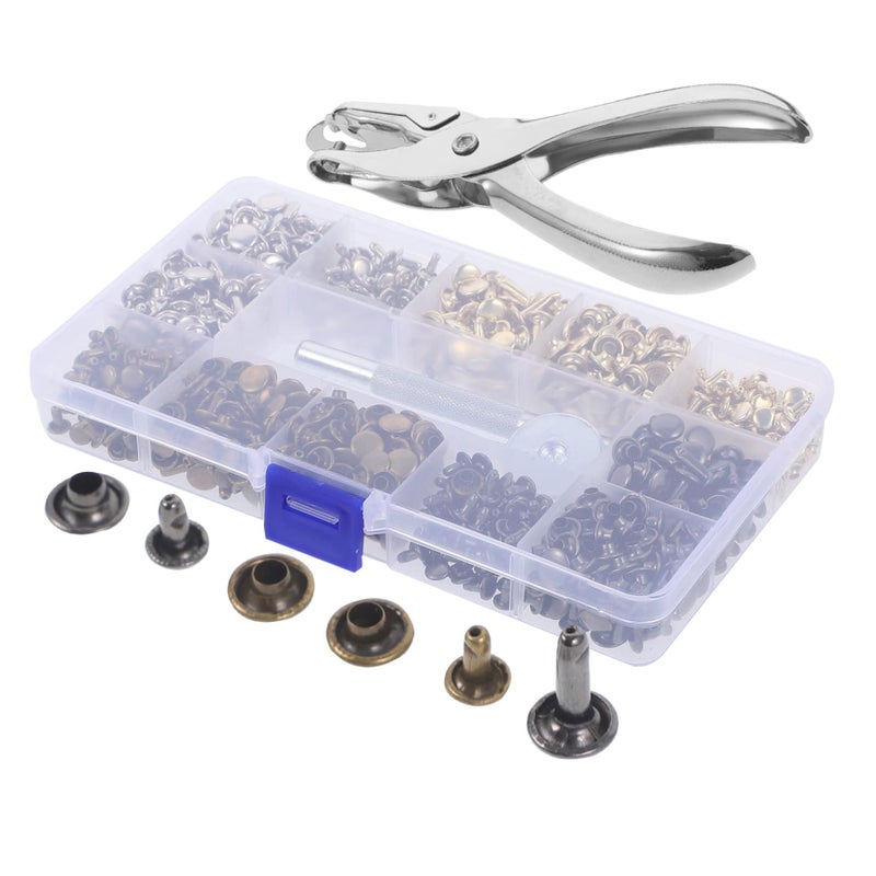 480 Sets DIY Leathercraft Rivet Press Kit for Purse Wallet Suitcase Punk Rivet Spikes - Image 2