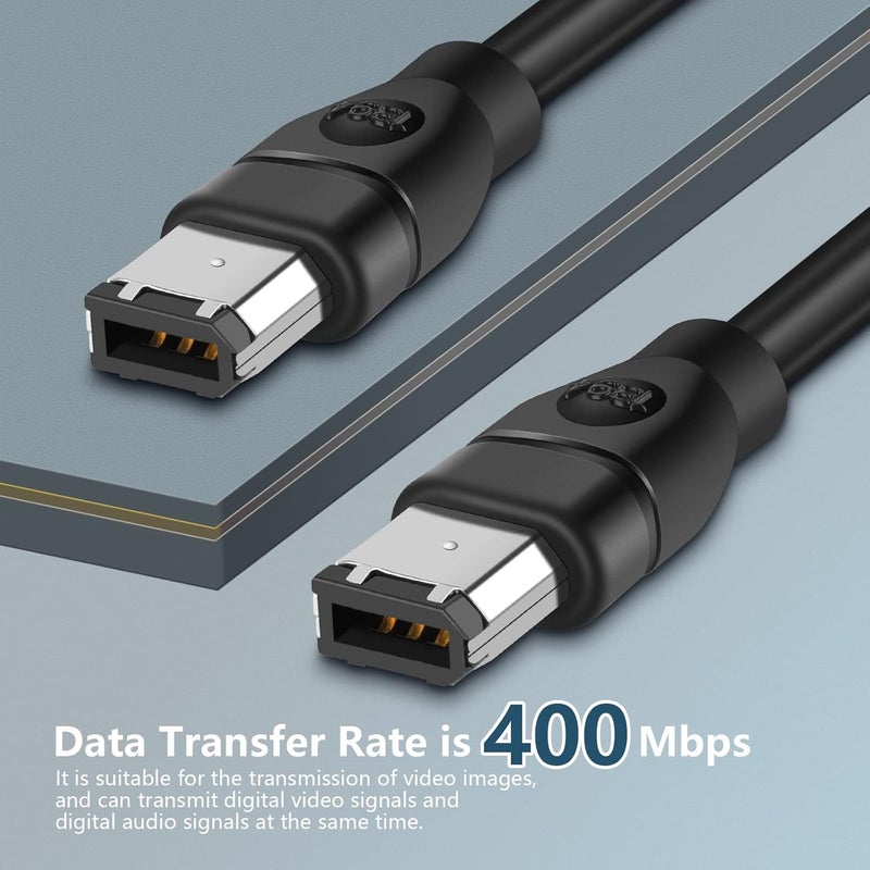 PASOW FireWire Cable 6 Pin to 6 Pin IEEE 1394 Firewire 400 to 400 6-6 ilink Cable 6 Feet（6 pin to 6 pin） - Image 3