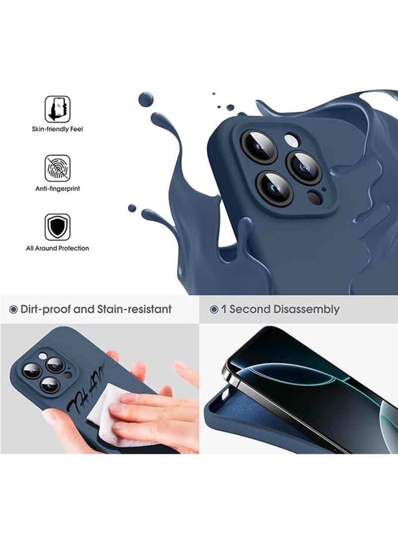 WRISTWISE Case Cover for iPhone 16 Pro Max - [Camera All-Round Protection] [Soft Microfiber Lining Anti-Scratch] Shockproof Phone Case Cover, Blue - Image 3