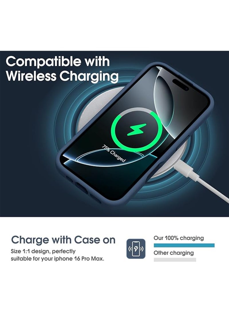 WRISTWISE Case Cover for iPhone 16 Pro Max - [Camera All-Round Protection] [Soft Microfiber Lining Anti-Scratch] Shockproof Phone Case Cover, Blue - Image 5