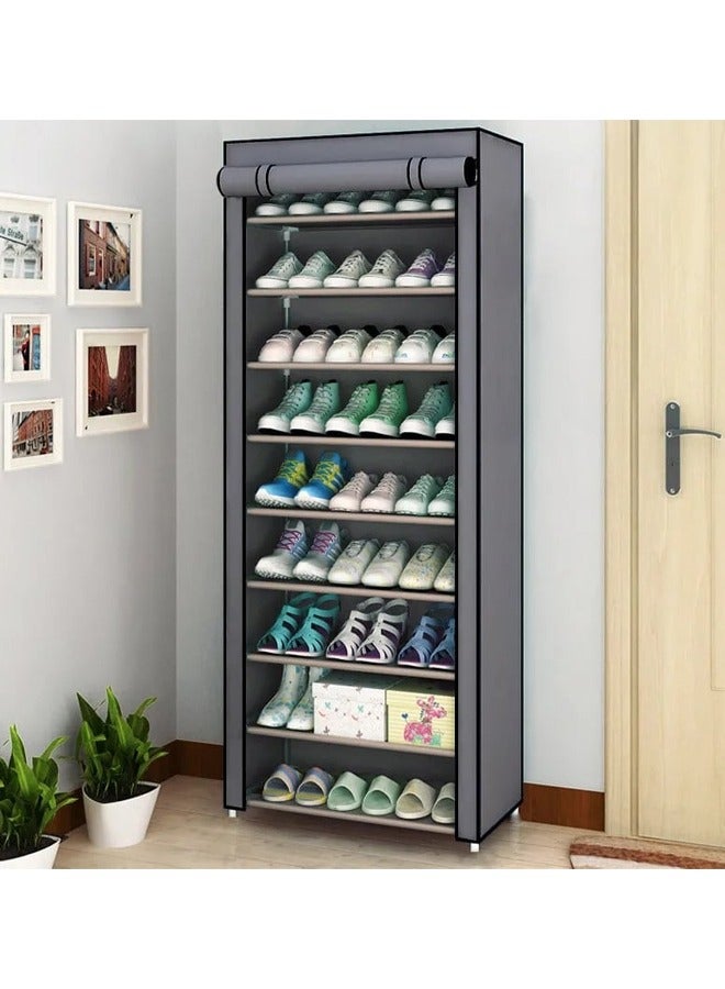 Generic Multi-layer shoe cabinet with stylish fabric cover for storing and organizing shoes  - Image 2