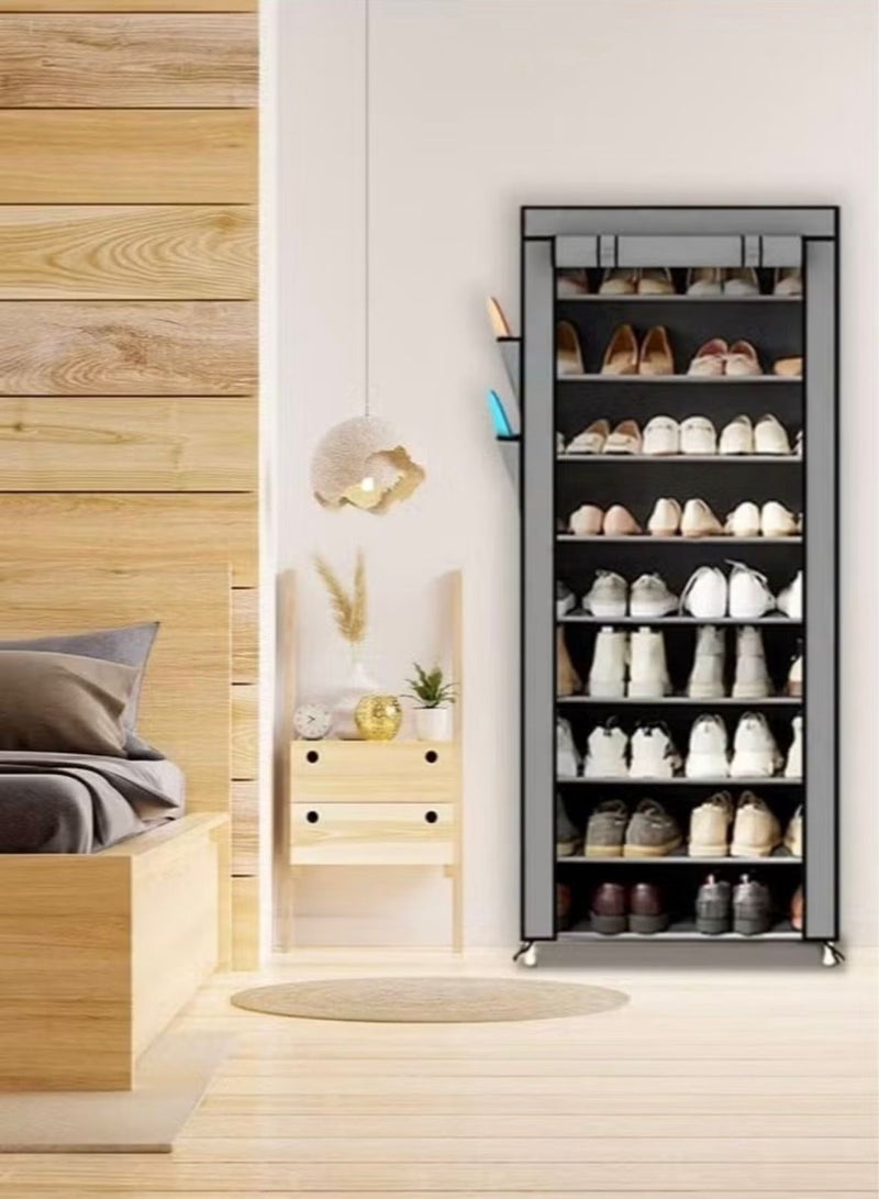 SHEE ONE Multi-layer shoe cabinet with stylish fabric cover for storing and organizing shoes - Image 4