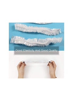 SMILEE Cap Disposable 100 Pcs Thickening Women Waterproof Shower Caps Normal Size Clear  - Image 2