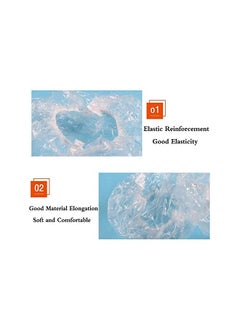 SMILEE Cap Disposable 100 Pcs Thickening Women Waterproof Shower Caps Normal Size Clear  - Image 3