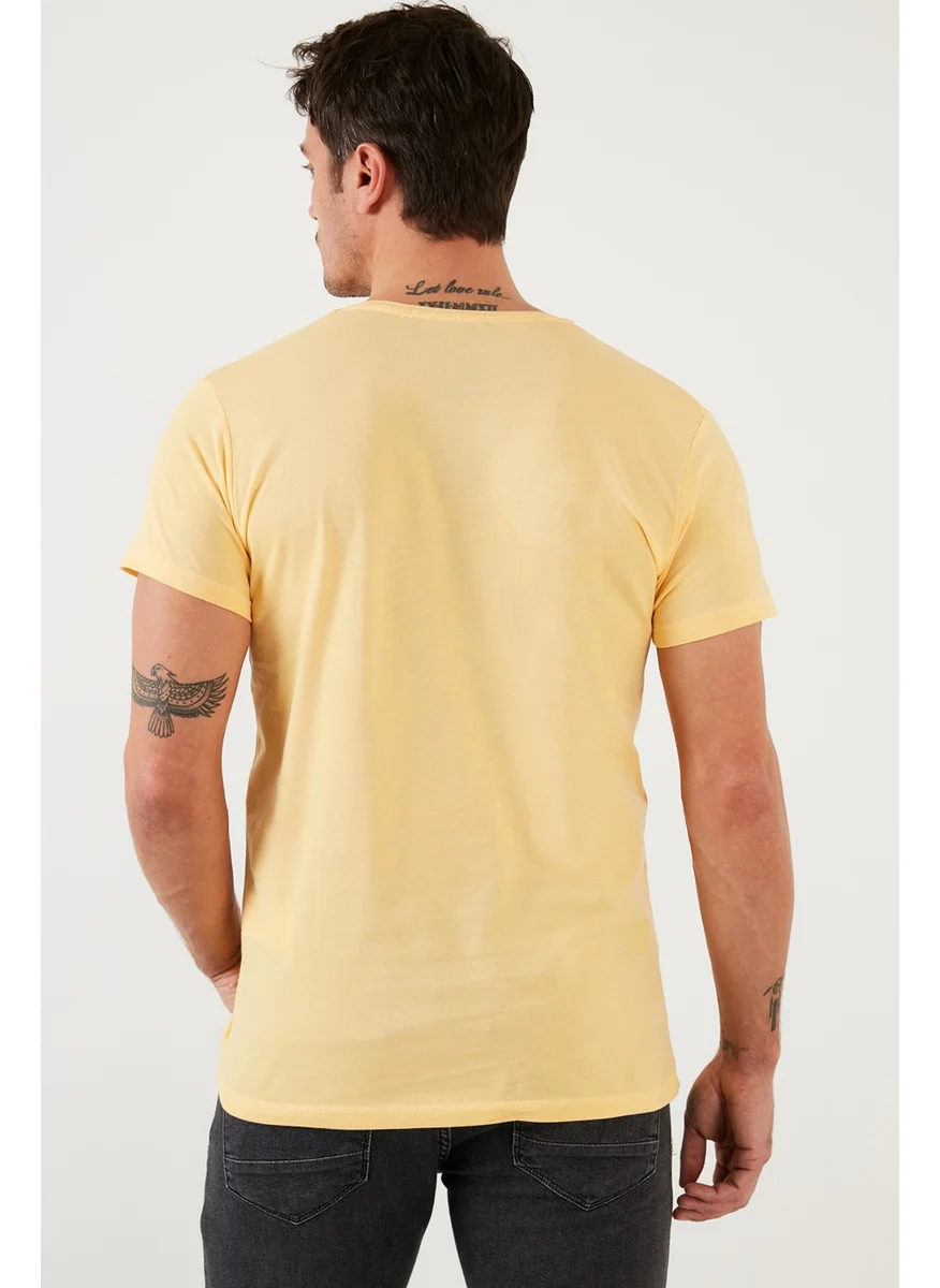 بوراتي Printed Cotton Crew Neck Slim Fit T Shirt Men's T Shirt 541PERFECTWAVE