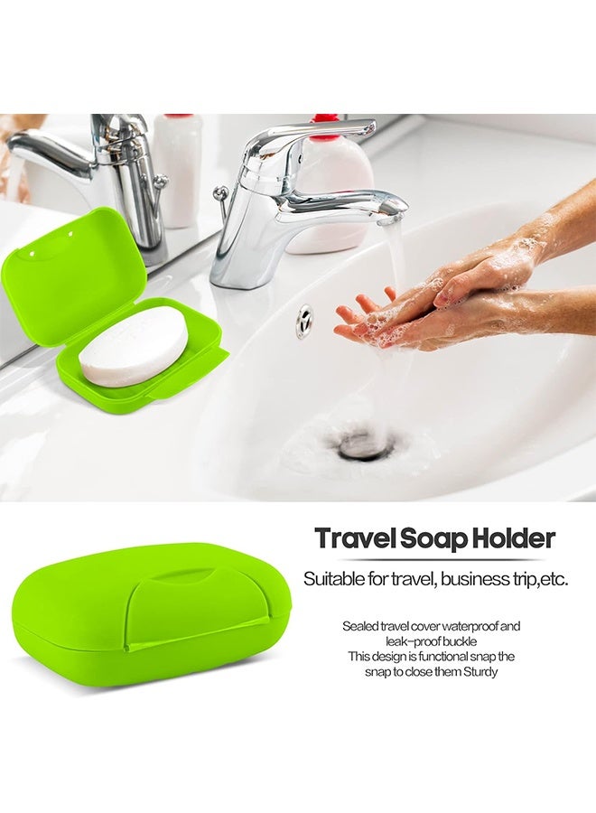 واي جيه حامل صابون مكون من 3 قطع، صندوق صابون، حاوية صابون للسفر للحمام أو التخييم أو الصالة الرياضية أو رحلة العمل - Image 3