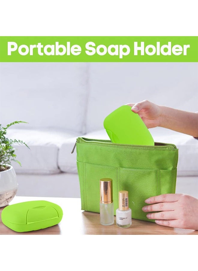 واي جيه حامل صابون مكون من 3 قطع، صندوق صابون، حاوية صابون للسفر للحمام أو التخييم أو الصالة الرياضية أو رحلة العمل - Image 4