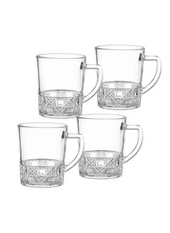 Elegant Set of 4 clear glass tea cups 240 ml  - Image 2