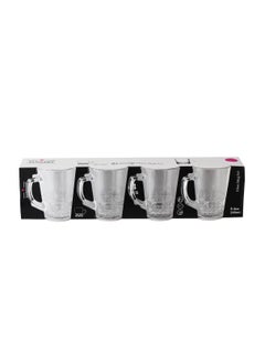 Elegant Set of 4 clear glass tea cups 240 ml  - Image 3