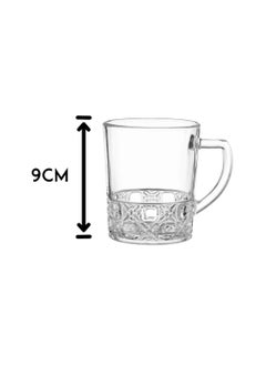 Elegant Set of 4 clear glass tea cups 240 ml  - Image 4