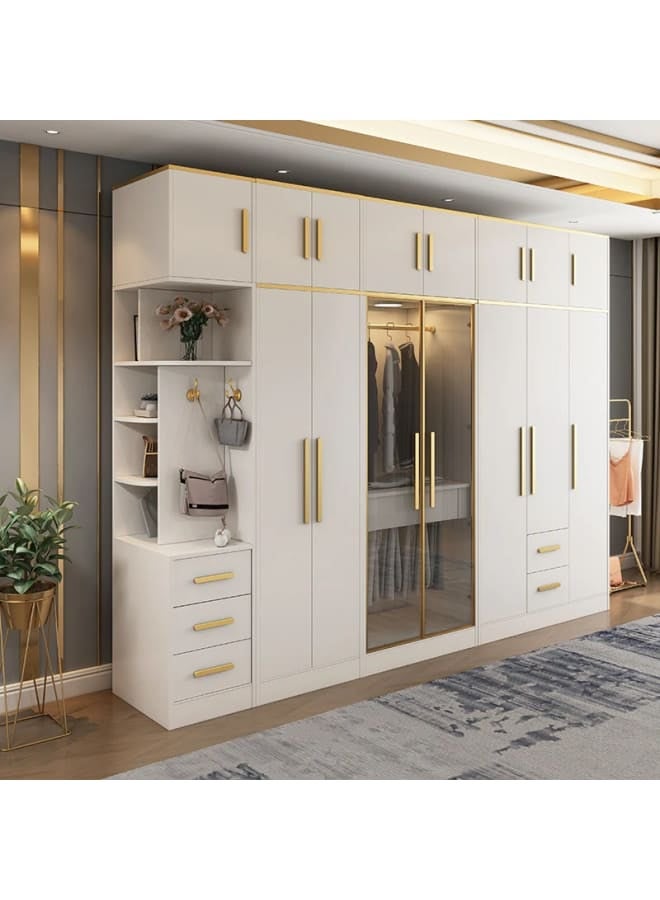 ريترو خزانة ملابس 240×240×60سم – أبيض - Image 1
