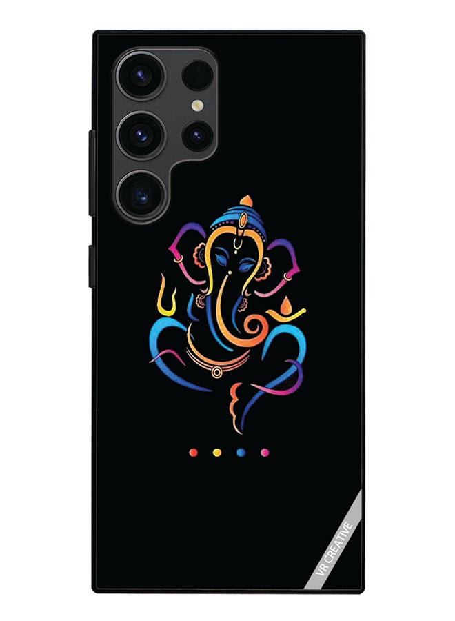 VR CREATIVE غطاء حماية لهاتف سامسونج جالاكسي S24 ألترا بتصميم غانيش جي متعدد الألوان - Image 1