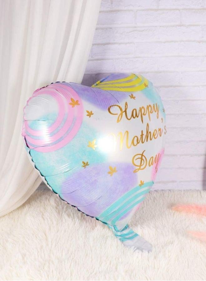 Happy Mothers Day and Best Mom Balloon Decor Mothers Day Decorations for Party Set of 6 Multicolored Balloon - Image 3