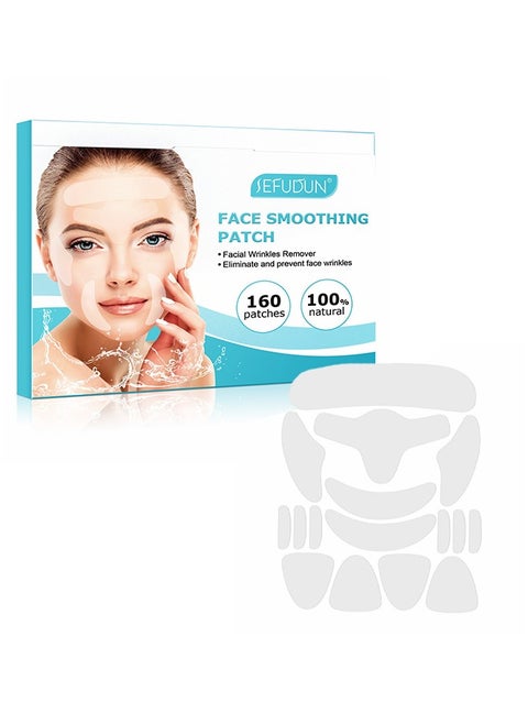 160 Pcs Face Wrinkle Patches, Forehead Wrinkle Patches, Face Tape for Wrinkles, To Reduce Fine Wrinkles,Anti Wrinkle Facial Patches Overnight To Smooth Eye, Mouth, Forehead Wrinkles