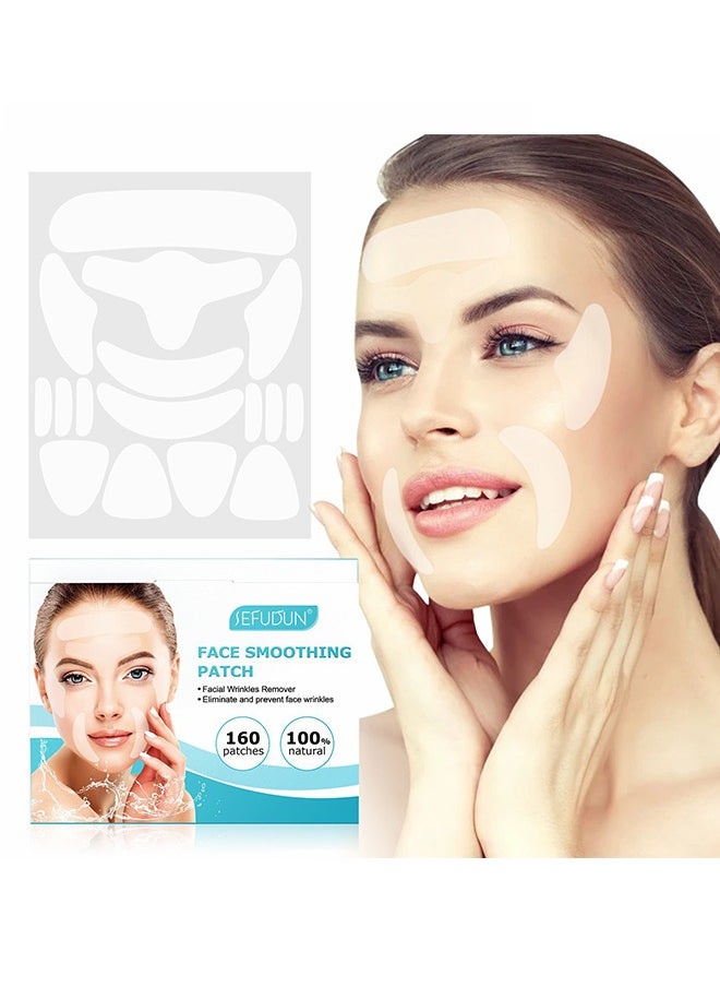 Sefudun - 160 Pcs Face Wrinkle Patches, Forehead Wrinkle Patches, Face Tape for Wrinkles, To Reduce Fine Wrinkles,Anti Wrinkle Facial Patches Overnight To Smooth Eye, Mouth, Forehead Wrinkles - Image 1