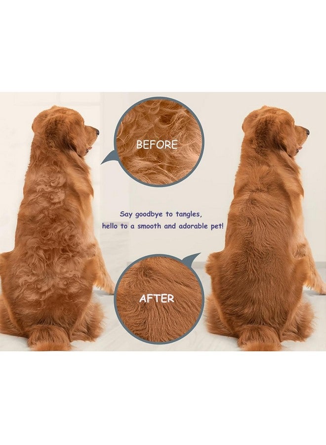 مشط إزالة تشابك شعر الحيوانات الأليفة - مشط تنظيف من الفولاذ المقاوم للصدأ ذو 20 سنًا للكلاب والقطط، فعال للسلالات متوسطة إلى طويلة الشعر، مع تحكم في التشابك والتساقط، ومقبض خشبي مانع للانزلاق - Image 5