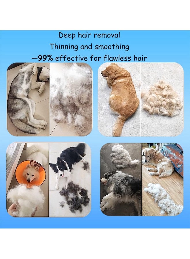 مشط إزالة تشابك شعر الحيوانات الأليفة - مشط تنظيف من الفولاذ المقاوم للصدأ ذو 20 سنًا للكلاب والقطط، فعال للسلالات متوسطة إلى طويلة الشعر، مع تحكم في التشابك والتساقط، ومقبض خشبي مانع للانزلاق - Image 4