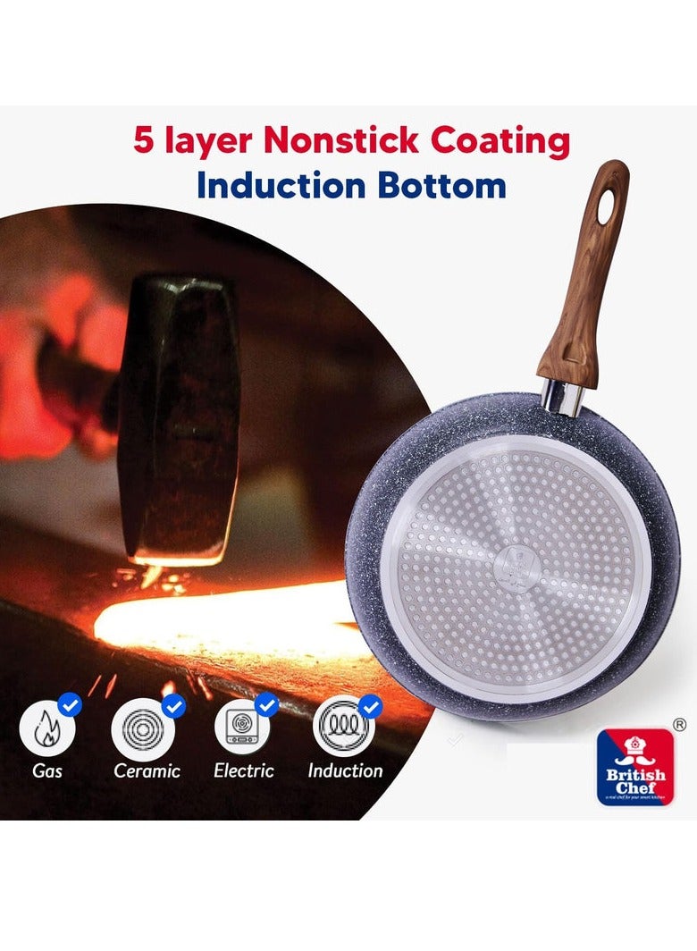 BRITISH CHEF Marble Coated Fry Pan 24cm-BC123 - Image 2