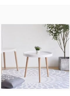 AGD Round Coffee Table Snack Side Table Sofa Home Living Room Office  - Image 3