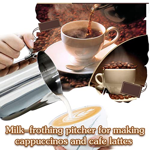 3D CREATIONS 900 MLStainless Steel Milk Frothing Pitcher Milk Latte Art Jug Cup Frothing Espresso Steamer - Image 5