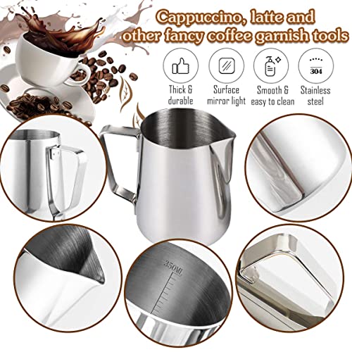 3D CREATIONS 900 MLStainless Steel Milk Frothing Pitcher Milk Latte Art Jug Cup Frothing Espresso Steamer - Image 4