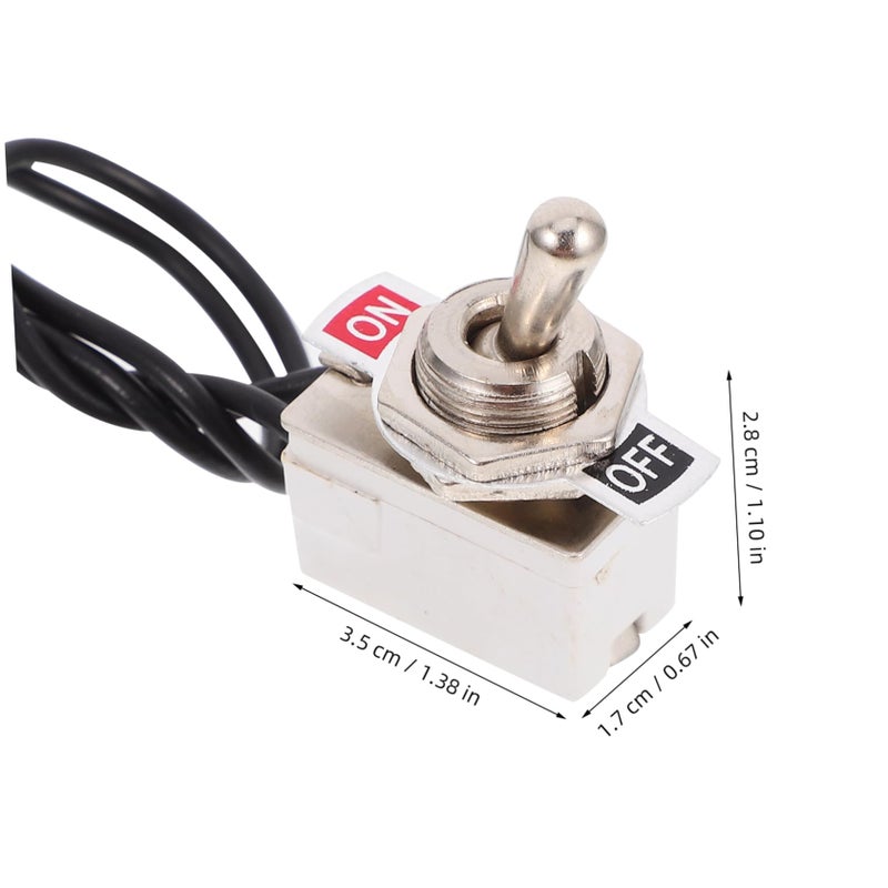 Mini Toggle Rocker Switch SPST On Off Self Locking 6A 125V 5 Lead Wire Automotive Marine - Image 4