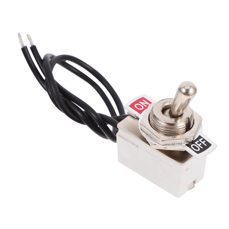 Mini Toggle Rocker Switch SPST On Off Self Locking 6A 125V 5 Lead Wire Automotive Marine - Image 2