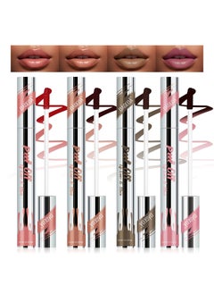 DAGEDA 4 Colors Peel Off Lip Liner Peel Off Lip Stain Set Tattoo Lip Liner with TweezerWaterproof Long Lasting Lip Stain Highly Pigmented Matte Finish Lip Tint Stain