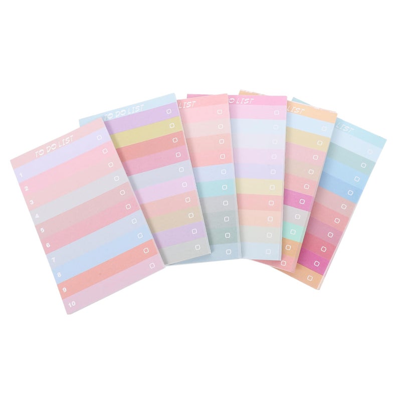 6 Colorful Self Adhesive Memo Pads Set for Planning Organization Students Office - Image 2