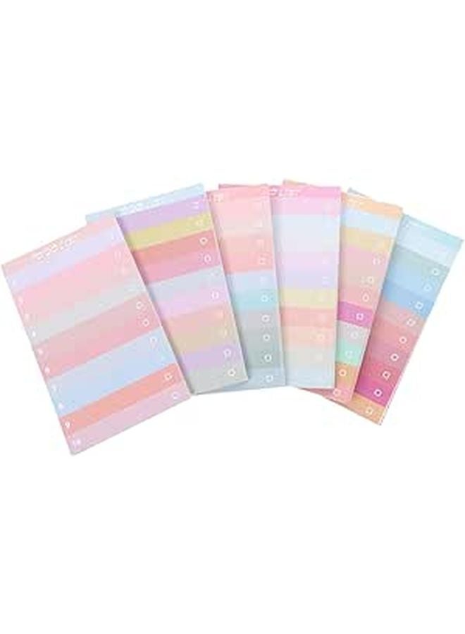 6 Colorful Self Adhesive Memo Pads Set for Planning Organization Students Office - Image 1