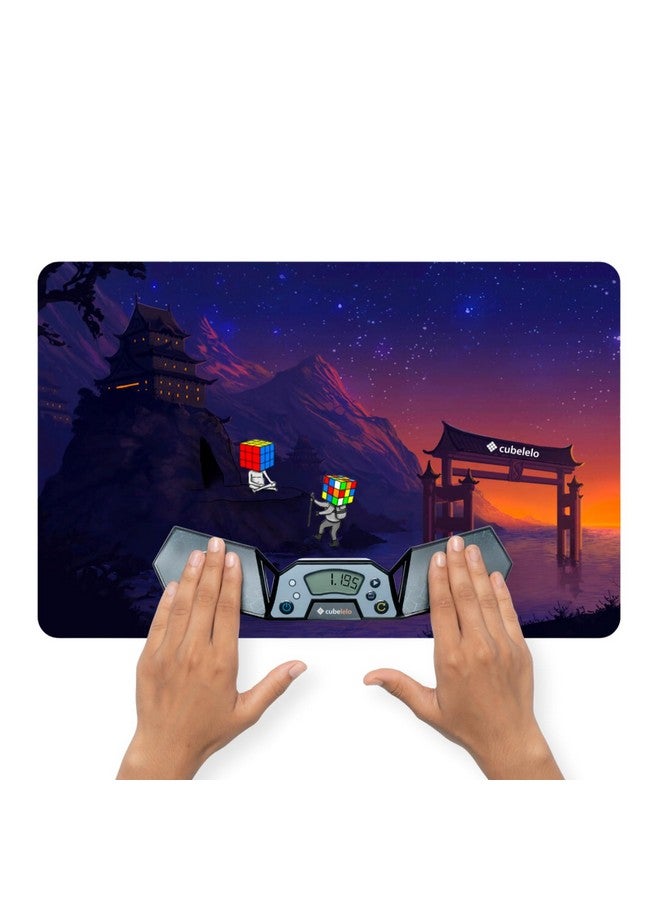 Cubelelo Cubelelo Drift Timer & Discovery Mat Combo For Speedcubing | Competition Timer With Super Sensitive Touch Pad Anti-Slippery Cubing Mat | Sturdy & Cube Accessories For Cubers  - Image 1