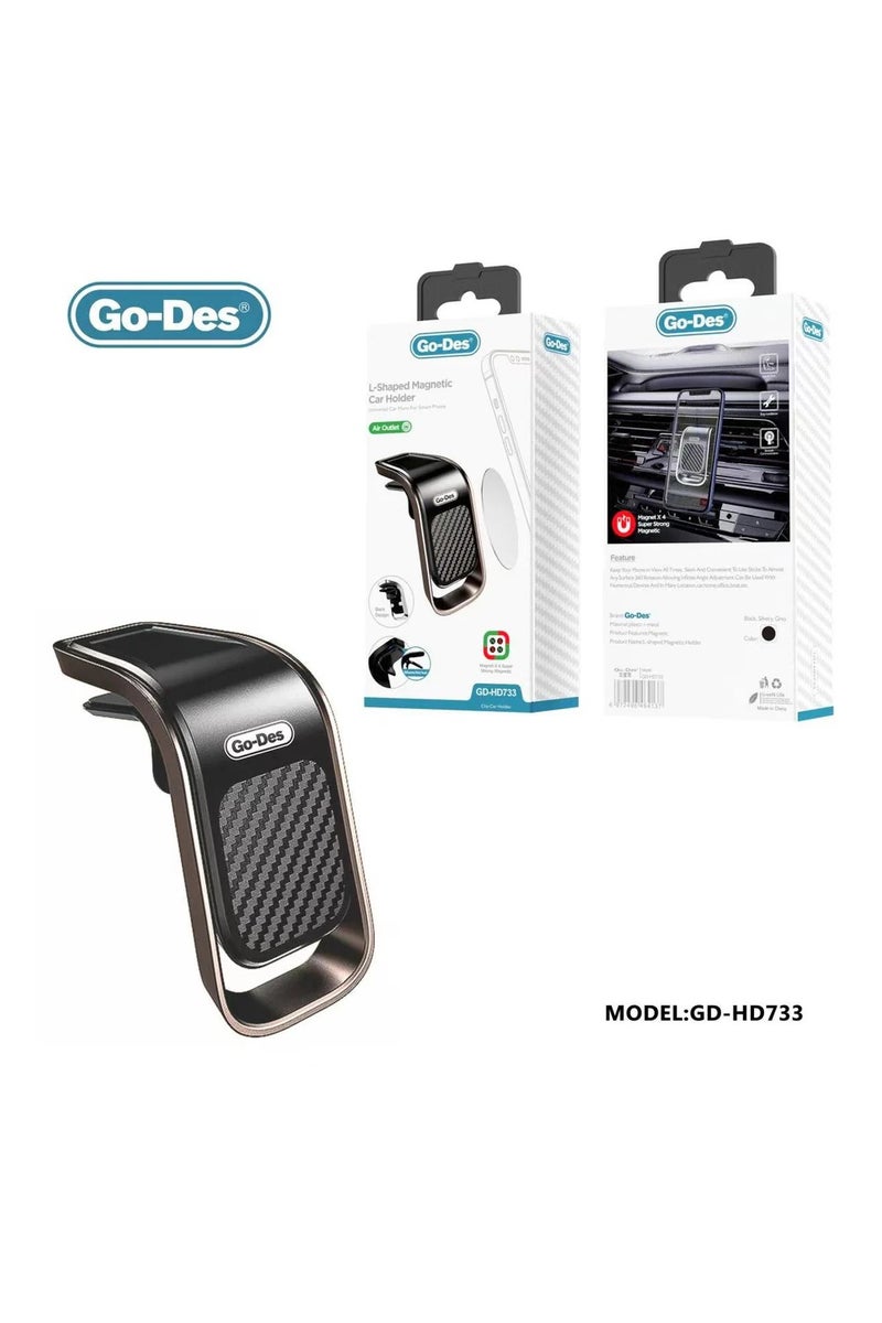 GO-DES L type strong magents car air vent magnetic mobile phone stand holder cell phone mount bracket