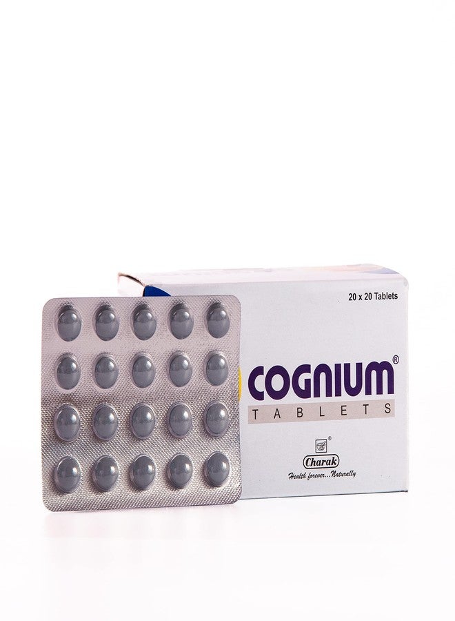 Charak Pharma Cognium Tablet For Memory, Focus and Concentration | Reduce Stress and Promote Brain Health - 20 Tablets (Pack of 2) - Image 1