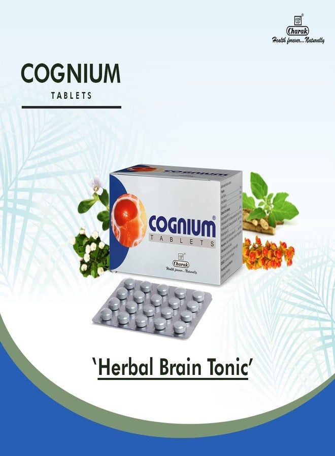 Charak Pharma Cognium Tablet For Memory, Focus and Concentration | Reduce Stress and Promote Brain Health - 20 Tablets (Pack of 2) - Image 2