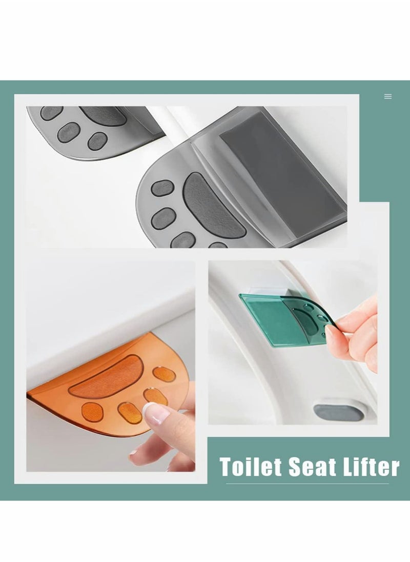 KASTWAVE Toilet Cover Lifter, 6 Pcs Cat Paw Toilet Seat Lifter Plastic Toilet Lid Lifters Avoid Touching Self adhesive Hygiene for Office, Hotel and Home  - Image 4