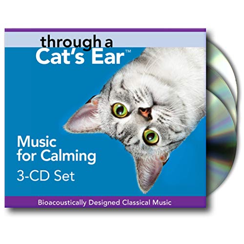 iCalmCat iCalmPet | Through a Cat's Ear: Music for Calming | 3-CD Box Set | 3-hrs |Simplified Classical Music lessens Feline Anxiety and enhances Environmental Enrichment - Image 1