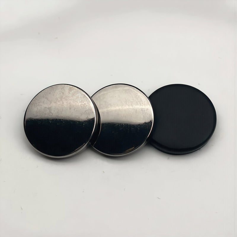 Gunmetal Flat Metal Buttons 28mm Heavy Duty Abrasion Resistant Wash Durable Coats - Image 4