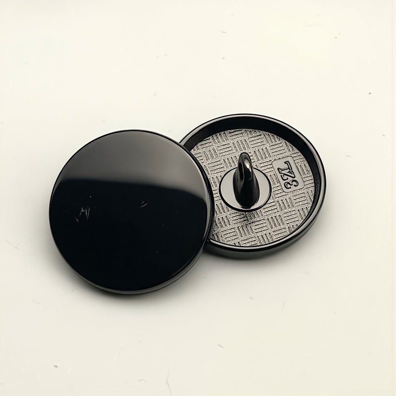 Gunmetal Flat Metal Buttons 28mm Heavy Duty Abrasion Resistant Wash Durable Coats - Image 2