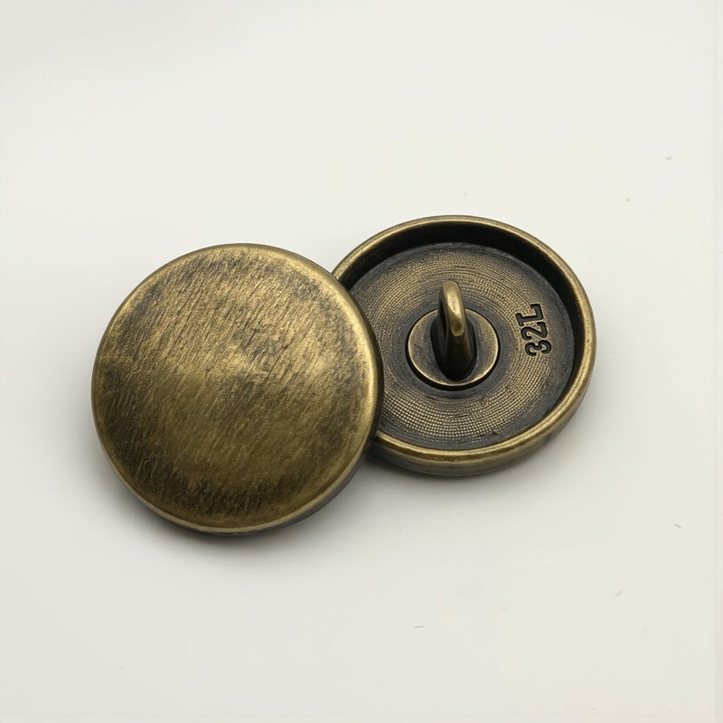 Gunmetal Flat Metal Buttons 28mm Heavy Duty Abrasion Resistant Wash Durable Coats - Image 1