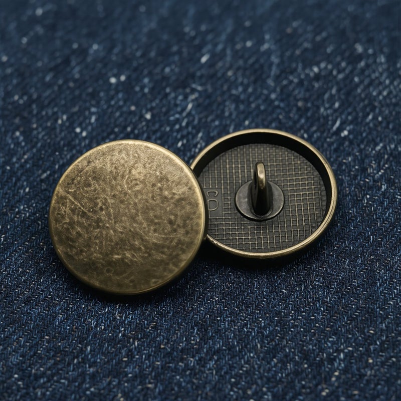 Gunmetal Flat Metal Buttons 28mm Heavy Duty Abrasion Resistant Wash Durable Coats - Image 5