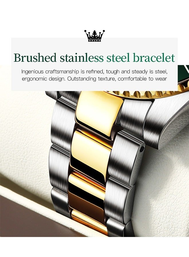 OLEVS Men Automatic Mechanical Dive Watch Waterproof Green Water Proof - Image 3