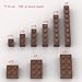 YUJHITP 100 Piece Brown Bricks Bulk Assortment Pack 9 Size Brown Classic Building Blocks Bricks Compatible with Lego Parts and PiecesColor Brown - Image 4