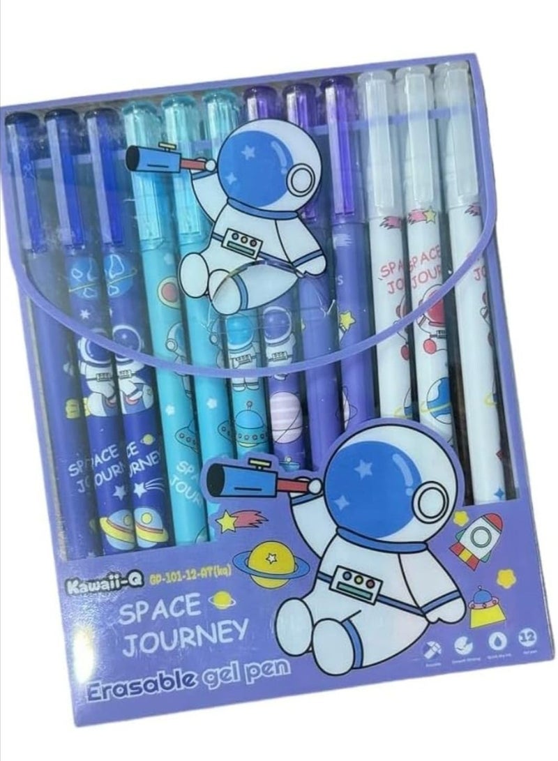 Generic Erasable Gel Pens with Magic Eraser Attached 0.5mm, Cute Erasable Pens, Student Gifts, Office Supplies 4 Dry Erase Pens  - Image 3
