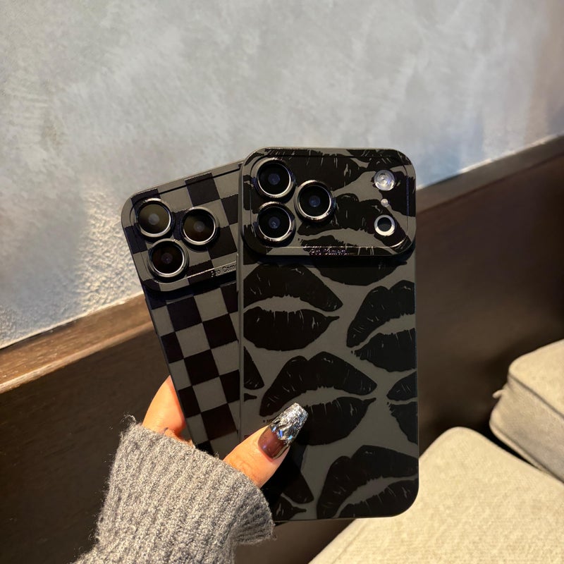 Jusnfu for iPhone 17 Pro Max Case 6.9 Inch 2025, Aesthetic Lips Goth Phone Case for Women Girls Men, Silicone Protective Phone Cover for iPhone 17 Pro Max, Black Lips - Image 2